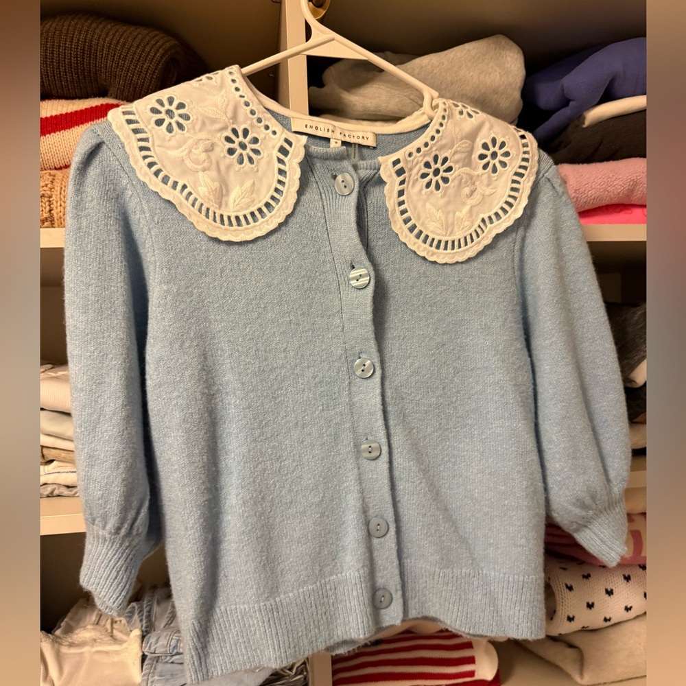 English Factory Blue Sweater